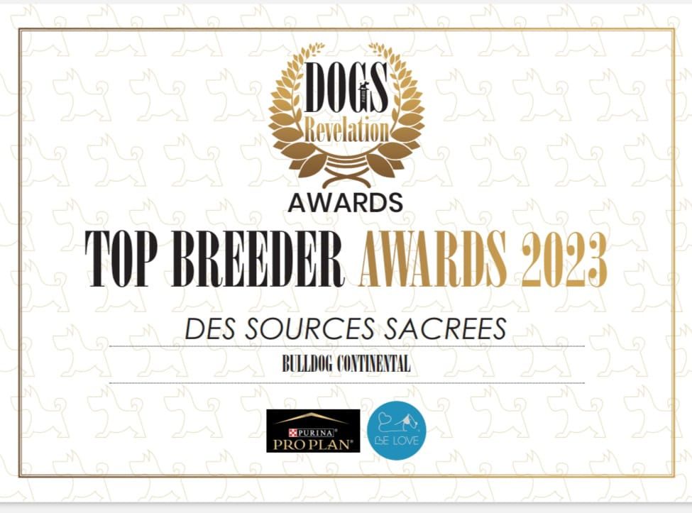 Des sources sacrees - Top breeder award 2023